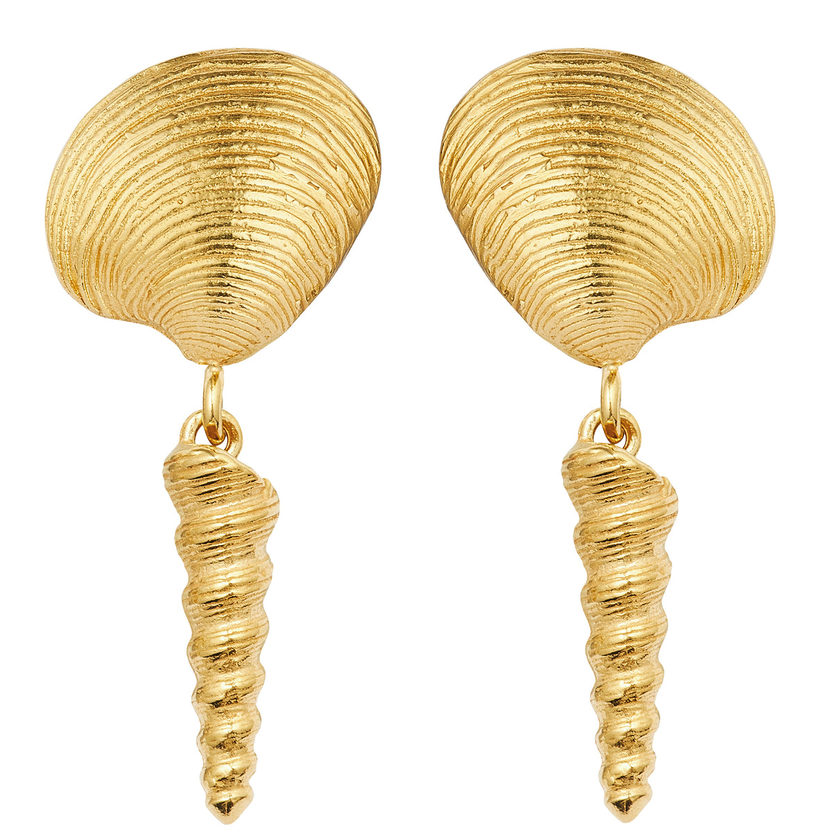 PAREL PAREL x COASTAL - Auger Vongole Earrings Gold