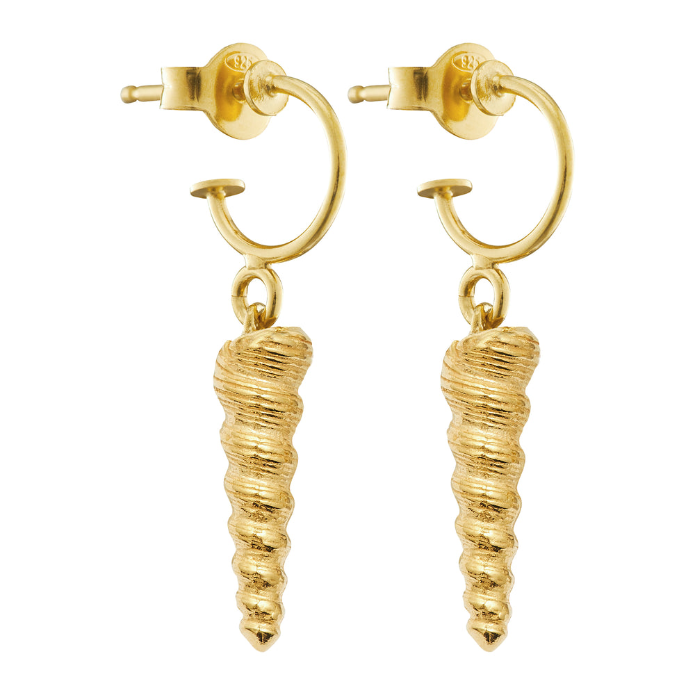 PAREL PAREL x COASTAL - Auger Hoop Earrings Gold