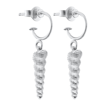 PAREL PAREL x COASTAL - Auger Hoop Earrings Silver